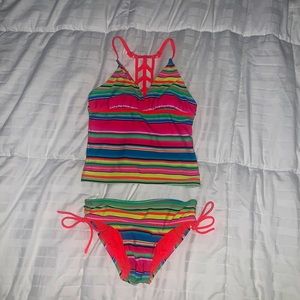 Girls rainbow 2 piece swimsuit